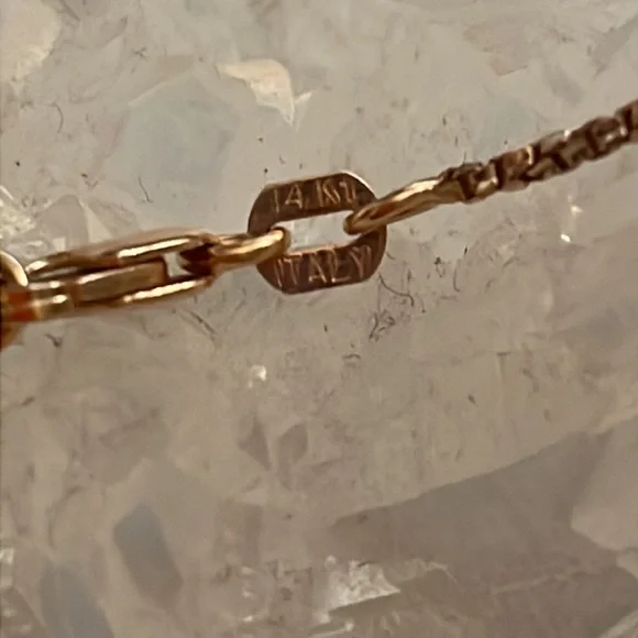 14k rose and yellow gold chain 18” - Picture 5 of 7